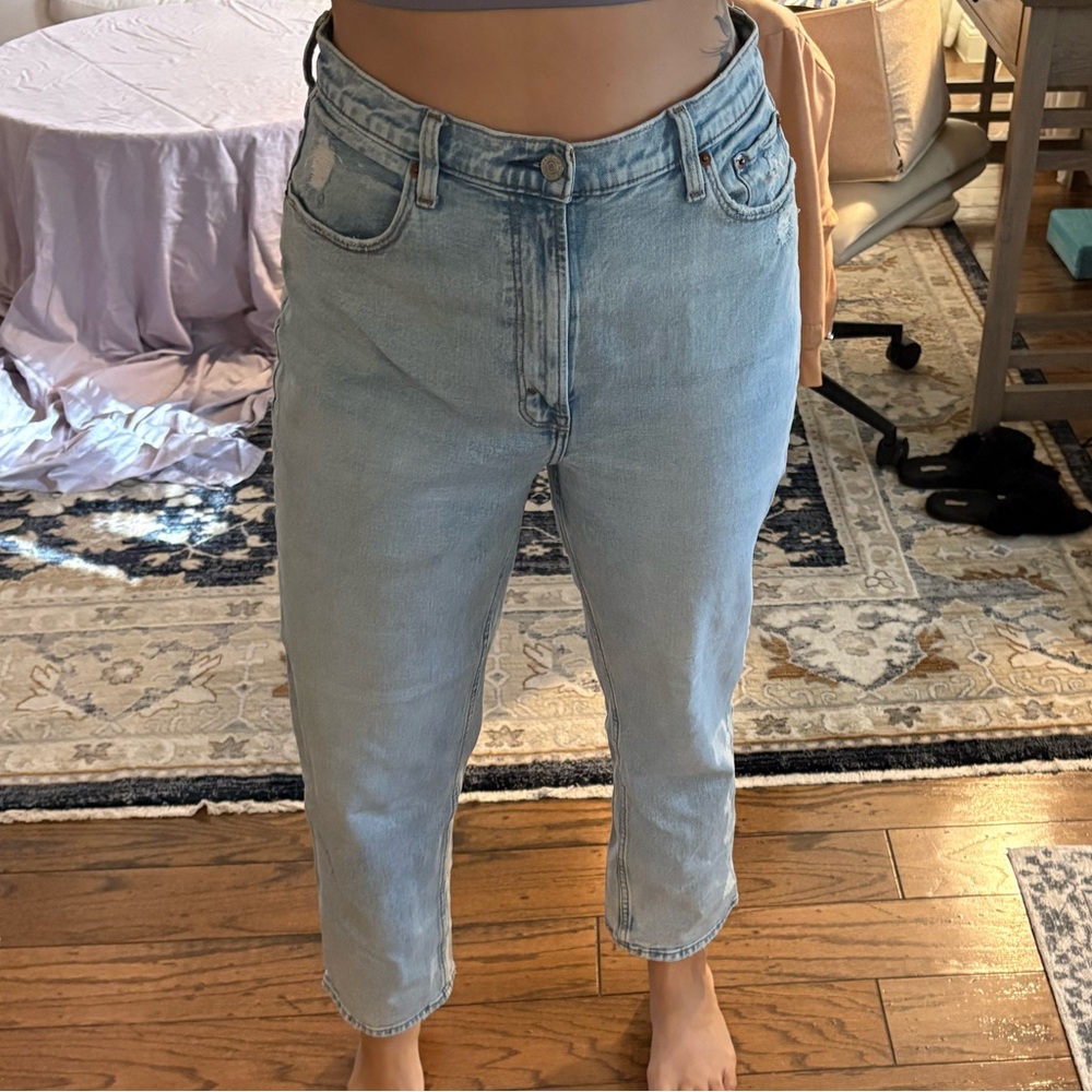 Abercrombie the ankle straight ultra high rise